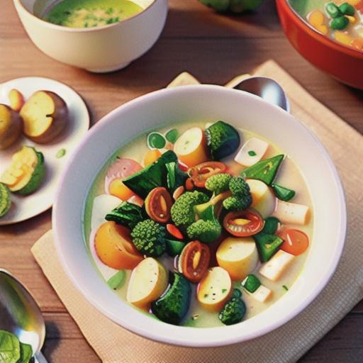 Broccoli, spinach & potato soup