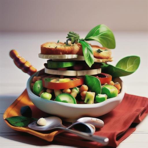 Chicken, pumpkin and chickpea salad