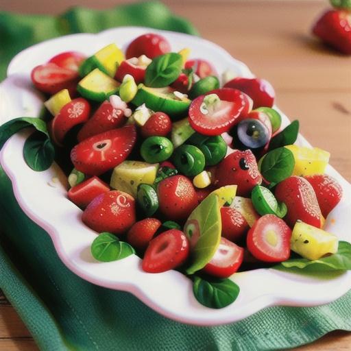 Italian Bread Salad with Strawberries and Tomatoes