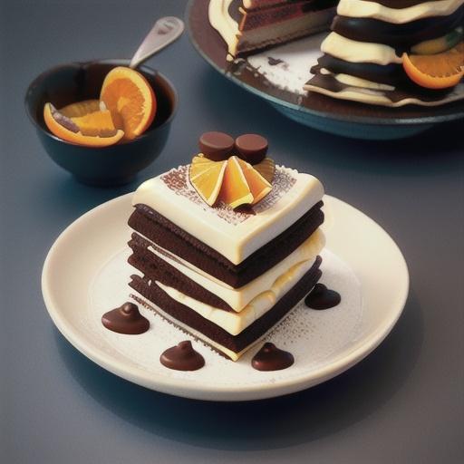 Choc-orange crepe cake