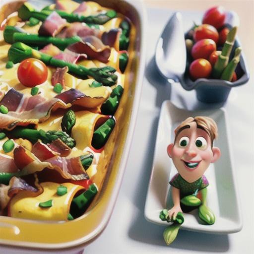 Easy Bacon and Asparagus Egg Casserole