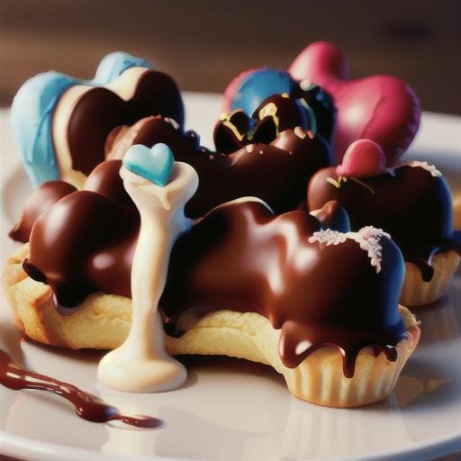Heart-Shaped Chocolate Éclairs