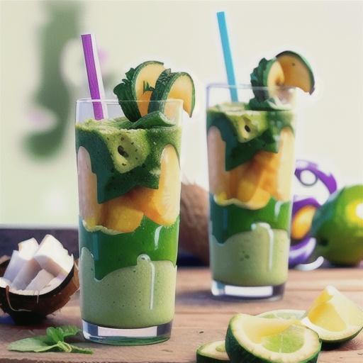 Kale, lime and coconut water green smoothie