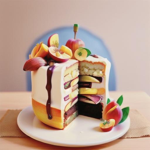 Nectarine & coconut cake