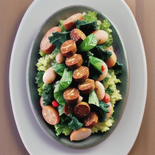 Kale with White Beans and Sausage