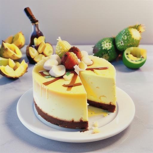 Pineapple and coconut cheesecake