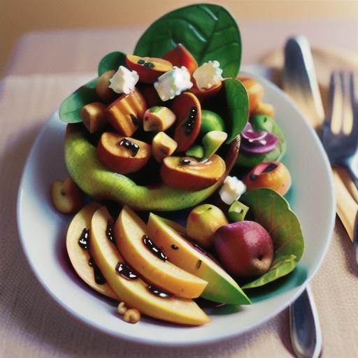 Golden beetroot, pear & walnut salad