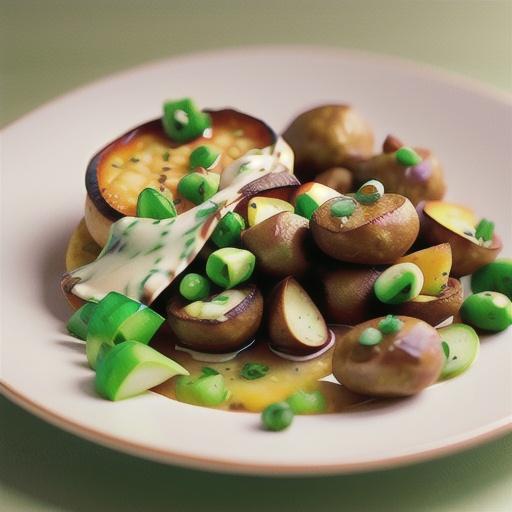 Lentil & beef rissoles with tiny potatoes