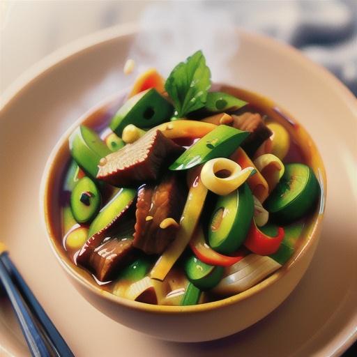 Red curry beef noodle stir-fry