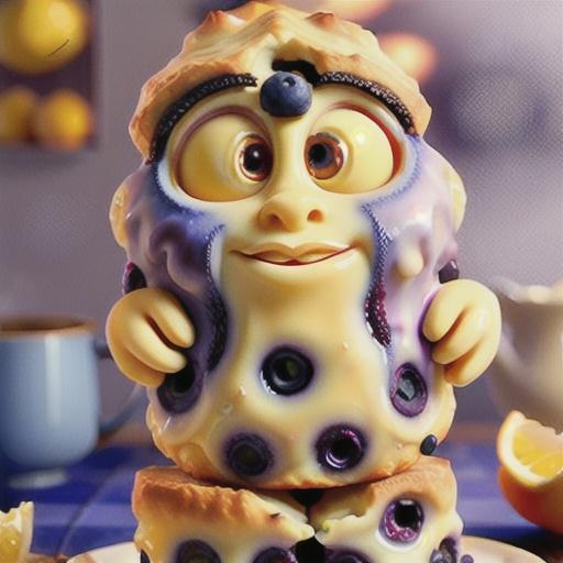 Blueberry Scones with Lemon Glaze