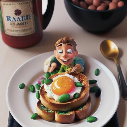 Breakfast beans on toast