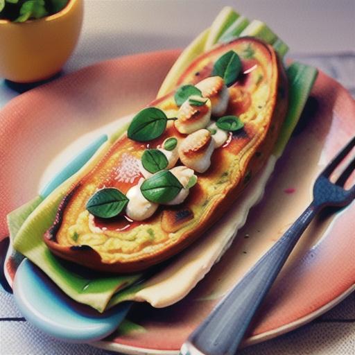 Mushroom and mixed herb omelette