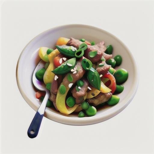 Lamb and snow-pea stir-fry