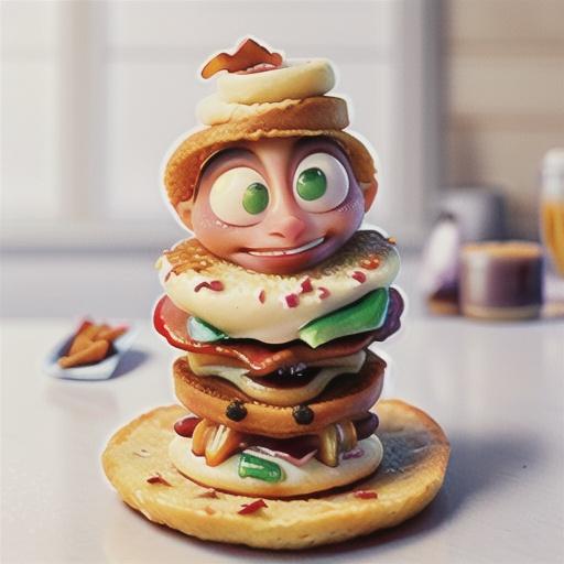 Maple bacon crumpet ice-cream sandwich