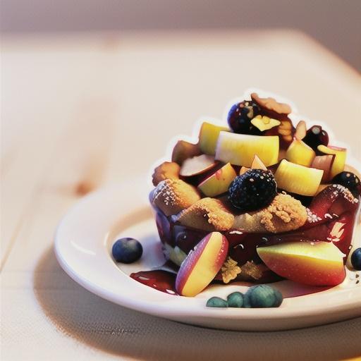 Apple and berry crumble