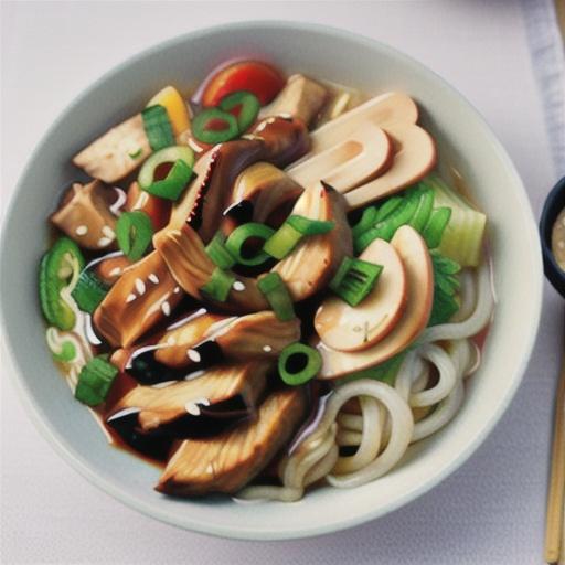 Tasty teriyaki chicken with ramen noodles