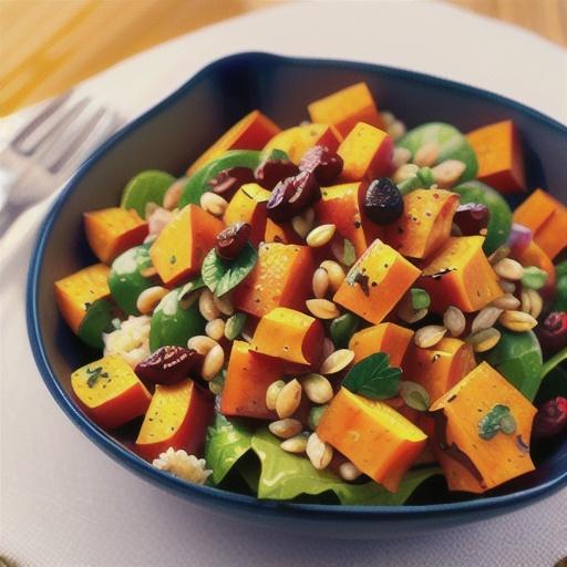 Autumn Butternut Squash and Wheat Berry Salad