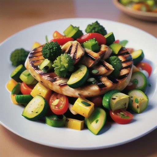 Grilled Chicken & Veggies Over Rice