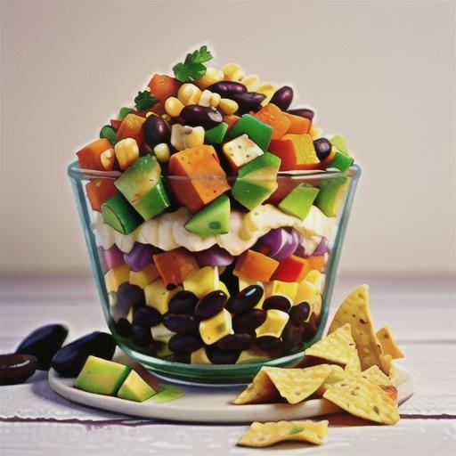 Layered Mexican sweet potato salad recipe