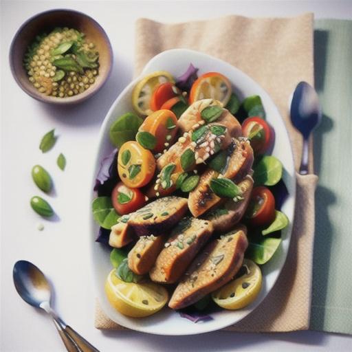 Za'atar chicken with zesty onion salad