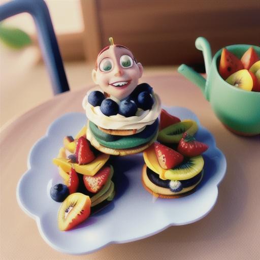 Mini Fruit Pizzas with Stacked Fruit Flowers
