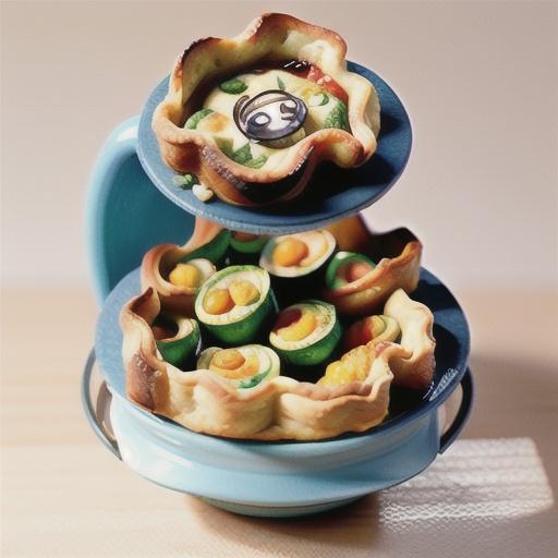 Zucchini and bacon mini quiches recipe