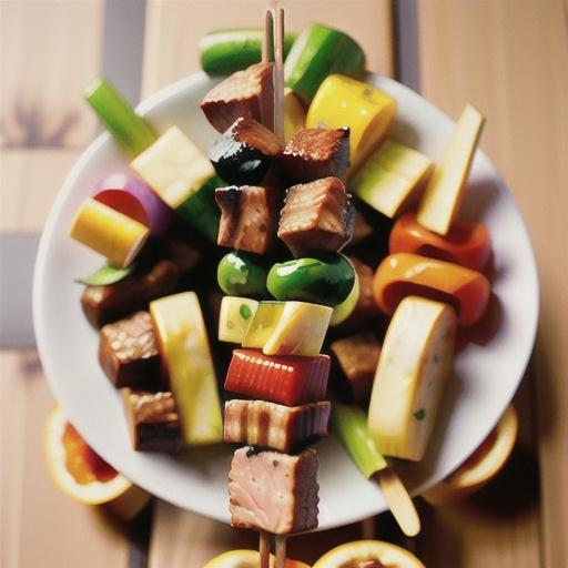 Grilled Caesar Beef Appetizer Kabobs