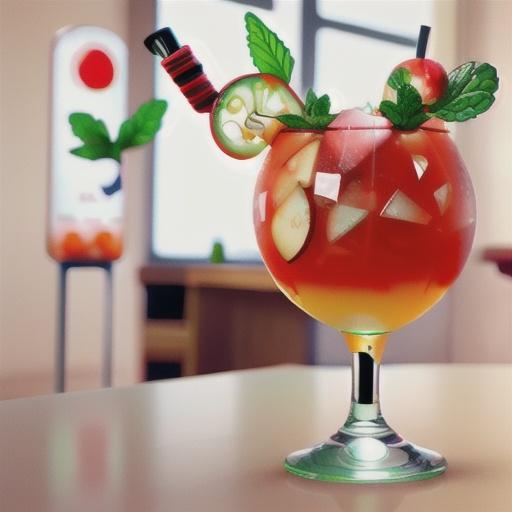 Apple, campari and mint punch