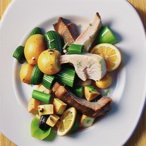 Lemon lamb cutlets with spring vegetables