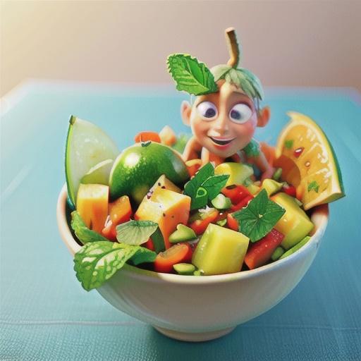 Melon Salad with Chili and Mint