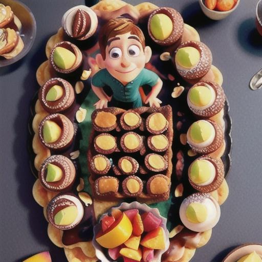 Manu's peach and frangipane tart