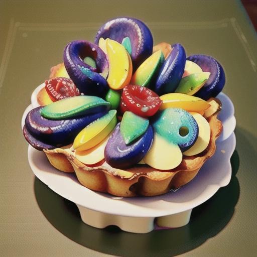 Rainbow jam tarts