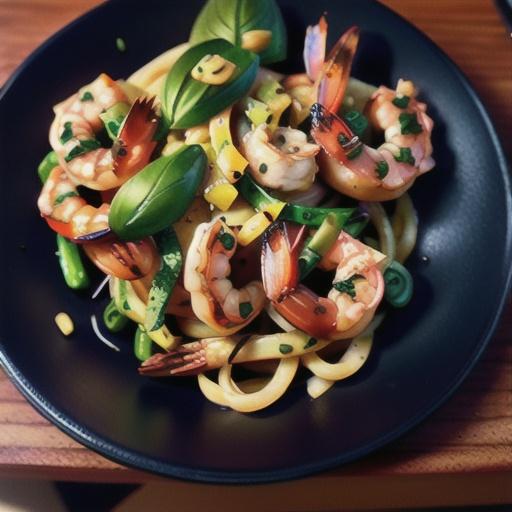 Chicken and Shrimp Carbonara