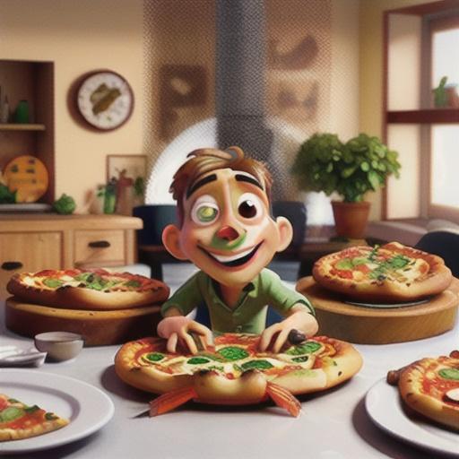 Garlic prawn and chorizo pizza