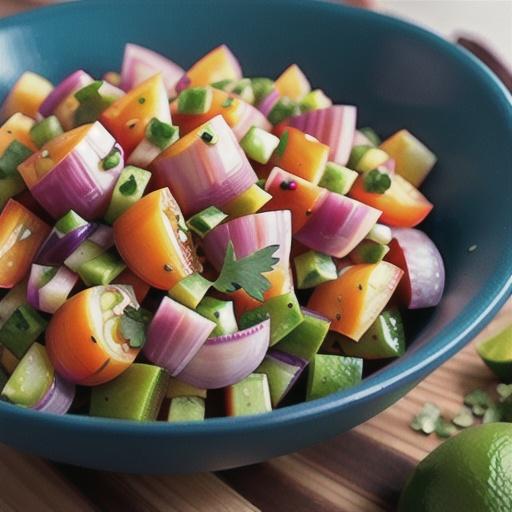 Peach Salsa with Cilantro and Lime
