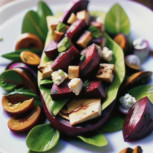 Roasted Beet and Goat Cheese Salad with Balsalmic Vinaigrette