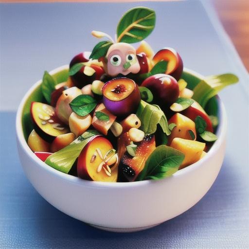 Thai chicken and nectarine salad with lemongrass dressing