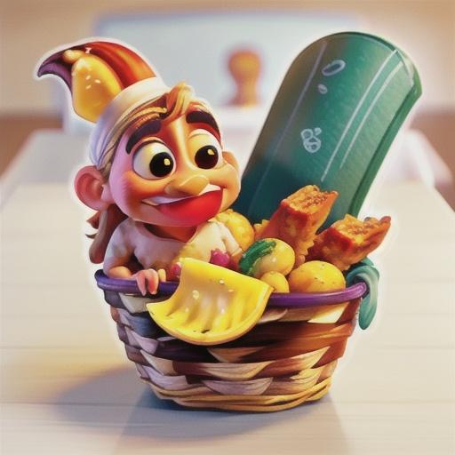 Chicken and wedges in a basket