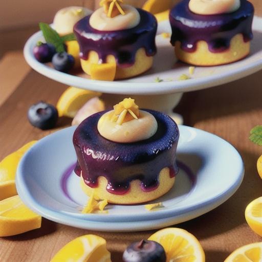 Blueberry Upside-Down Mini Cakes