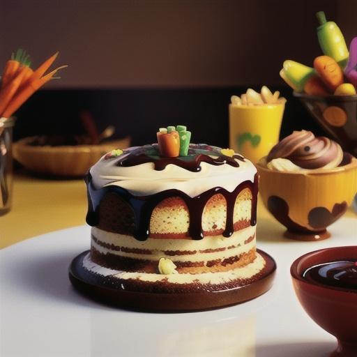 Brazilian-Style Carrot Cake with Chocolate Sauce