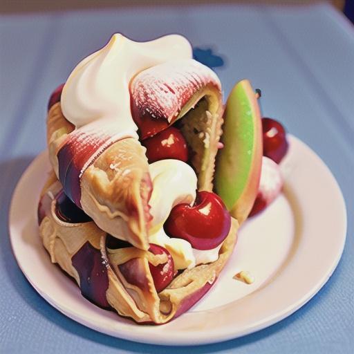 Apple & cherry ricotta strudel