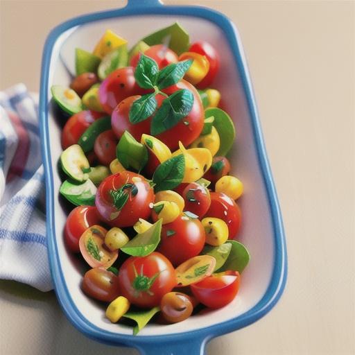 Roasted tomato and bean salad