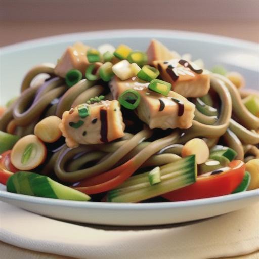 Sesame Chicken and Soba Noodles