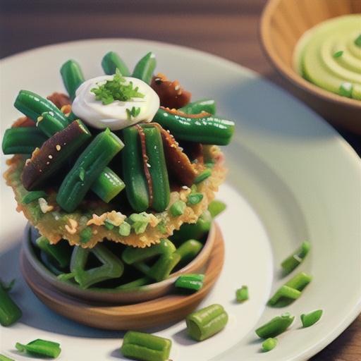 Crispy Green Beans with Horseradish-Wasabi Dip