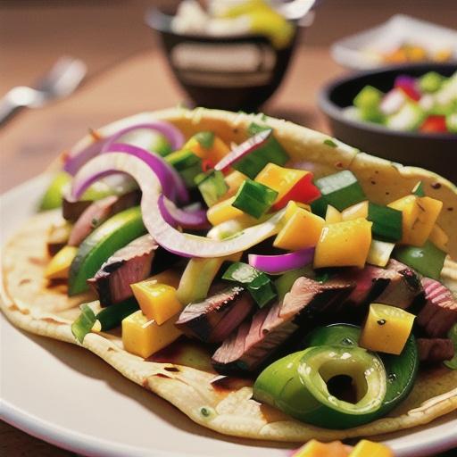 Mango Salsa Steak Fajitas