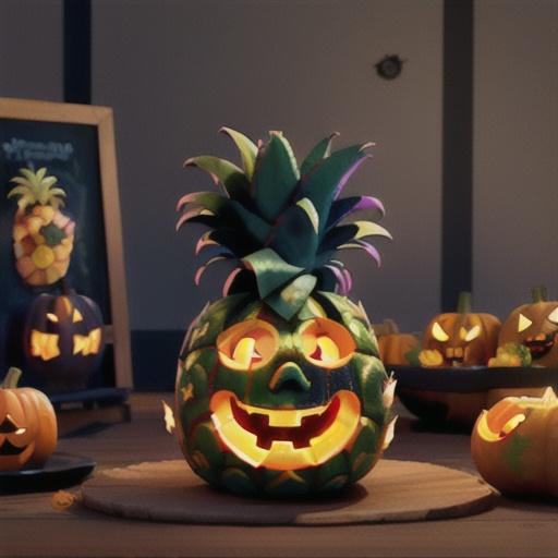 Pineapple Jack-O'-Lantern
