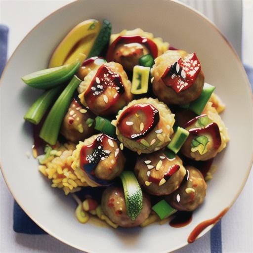 Sticky teriyaki vegetarian meatballs recipe