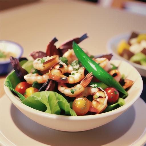 Grilled Shrimp Salad with Sesame Ginger Vinaigrette