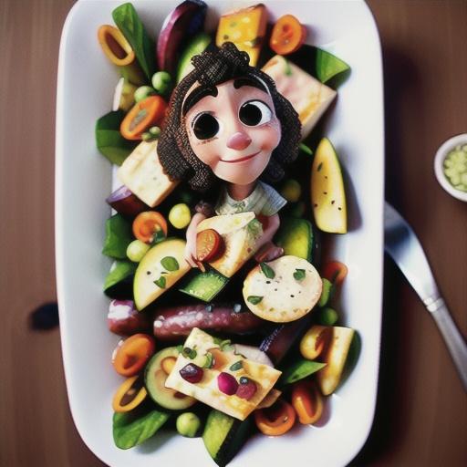 Lamb and roasted vegetable salad with tahini dressing