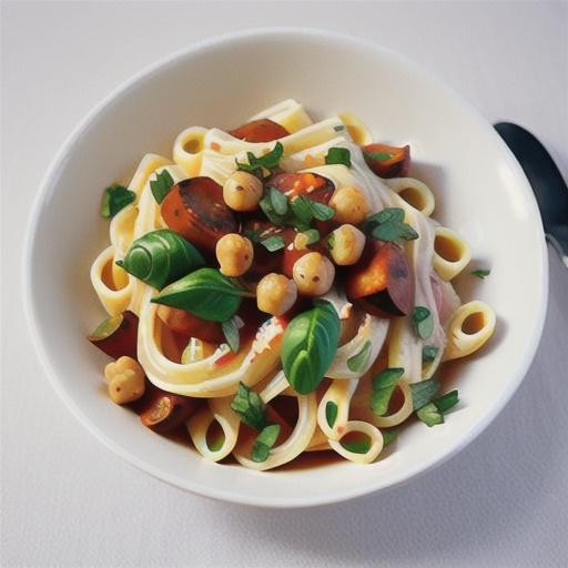 Chorizo and chickpea pasta